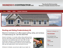 Tablet Screenshot of morenoscontractorfredericksburg.com